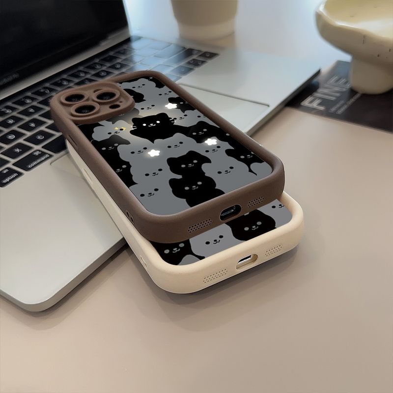 Custodia in silicone con simpatico gatto dei cartoni animati per Xiaomi Redmi Note 13 12 Pro Plus 5G 12S 11S 11 10S Redmi 12 13 13C 14C Cover morbida antiurto_voghion.com