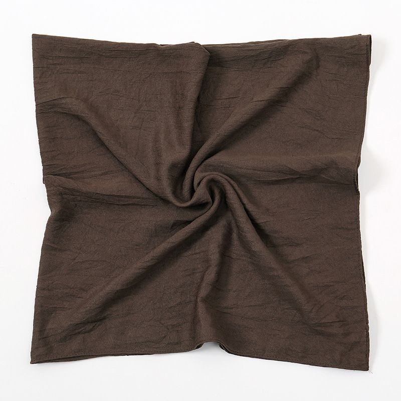 Nieuwe, populaire effenkleurige polyester vierkante sjaal, zacht, ademend, elastisch hoofddoekje, veelzijdige sjaal voor dames (maat 90)_voghion.com