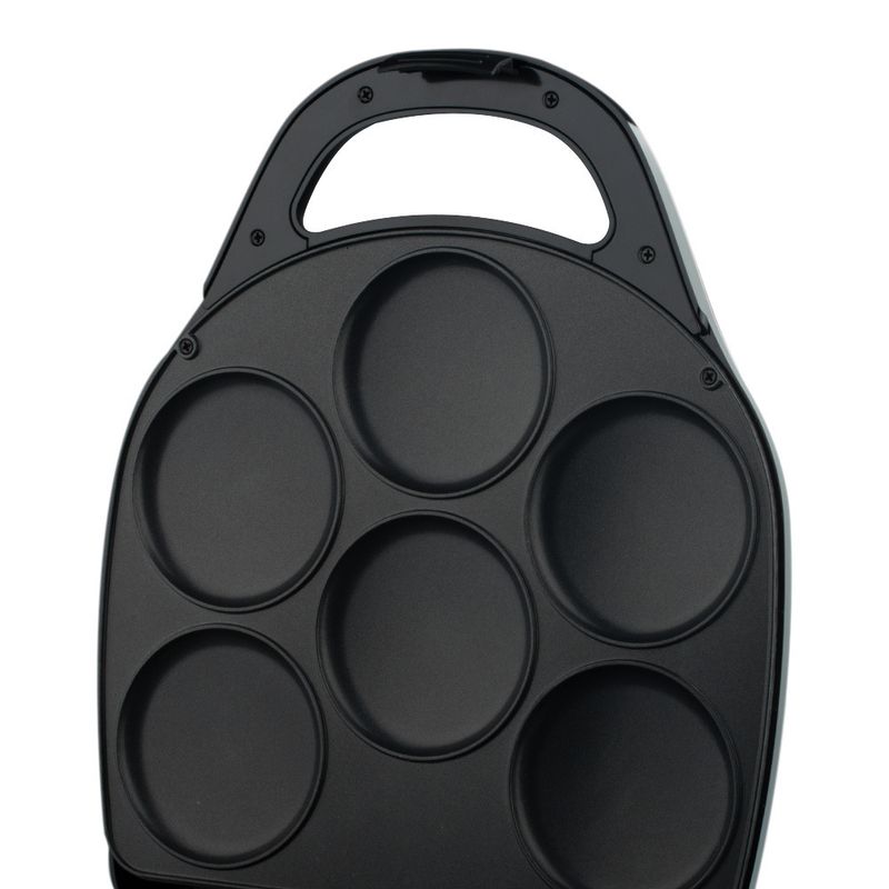 Pancake maker con spina USA da 110 V, multifunzione per uova, corn dog, takoyaki, 14 fori antiaderenti, 1400 W, rotazione automatica, elettrodomestico per la colazione in famiglia_voghion.com