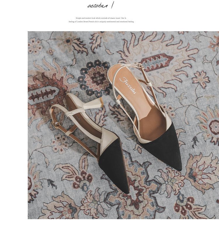 Scarpe singole classiche piccole e profumate, nuovi sandali estivi con tacco alto Baotou Back Air_voghion.com