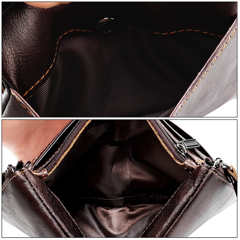 Genuine Leather Wallets for Women Men Small Rfid Wallet Short Bifold Card Holder Men's Wallet with 3 Zipper Pockets Coin_voghion.com