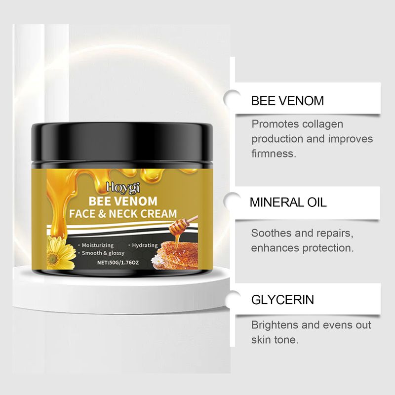 HOYGI Bee Venom Firming Moisturizing Voedt de huid mild, hydrateert en verheldert Dagelijkse huidverzorging Gezichtscrème_voghion.com