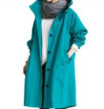 Női egyszínű hosszú ujjú kabát_voghion.com
