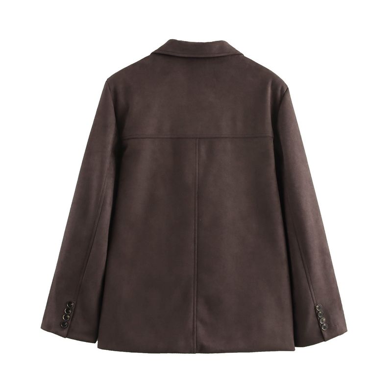 Women's Streetwear Blazer – Single-Breasted Oversized Jacket, Fall/Winter Tailored Coat For Casual & Office Wear_voghion.com