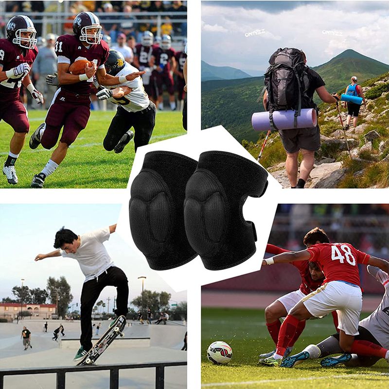 1pair Sports Anti-collision Sponge Knee Pads Football Basketball Fiess Roller Skating Protective Gear Anti-fall_voghion.com