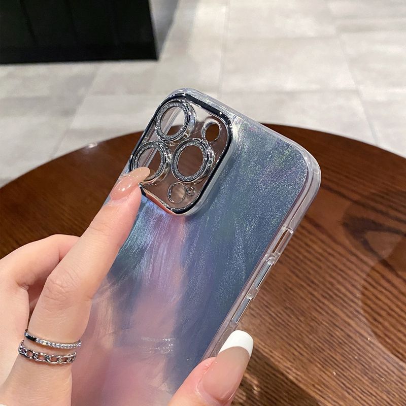 Custodia per telefono laser a goccia d'acqua per iPhone 11 12 13 14 15 Pro Max Plus, cover posteriore antiurto_voghion.com