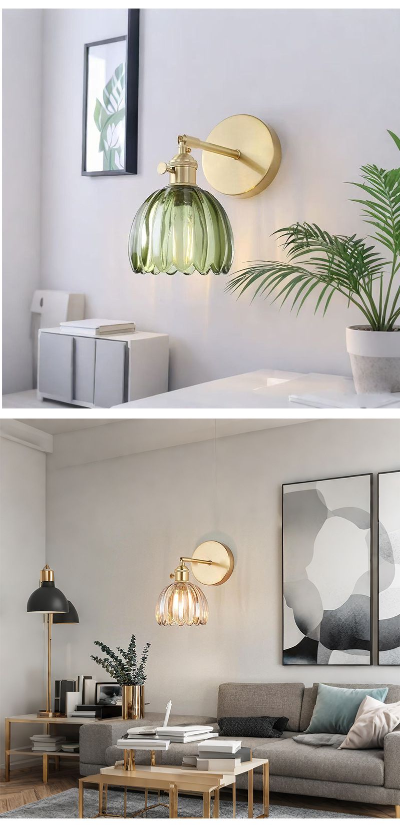 Luminária pendente vintage de vidro com flor - Recarregável via USB e controle remoto sem fio, luminária de teto estilo nórdico para quarto e sala de jantar_voghion.com