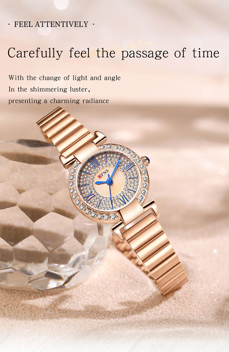 Sophisticated Quartz Watch With Mesh Band, Waterproof Round Dial, Stainless Steel Clasp, Elegant And Stylish Waterproof Women's Watch Wholesale_voghion.com