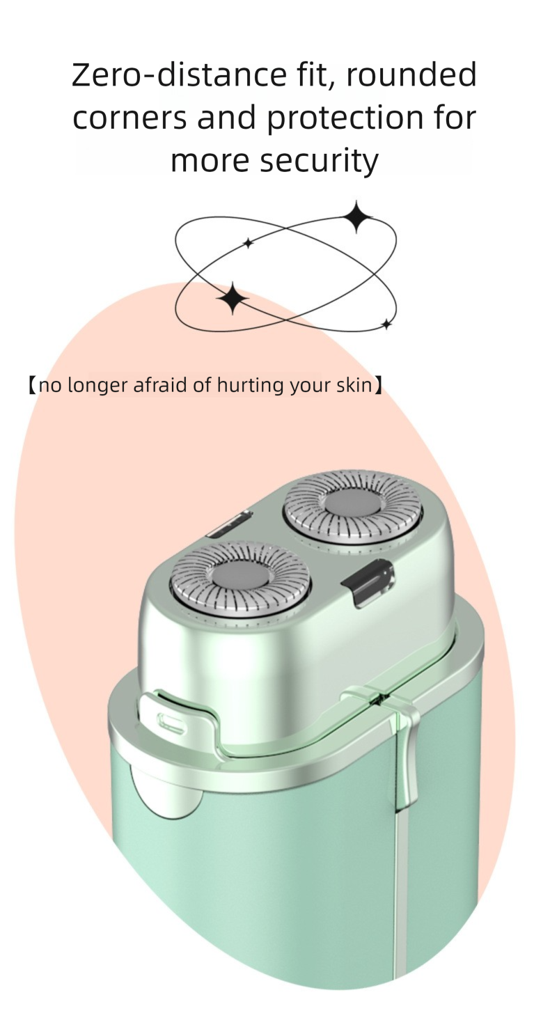 Gesichtshaarentfernungsgerät für Frauen, elektrischer Mini-Trimmer in Lippenstiftform mit schwimmendem Doppelkopf-Rasierer_voghion.com