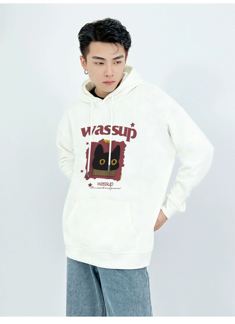 Abbigliamento maschile Moda simpatico cartone animato coniglio design felpa con cappuccio uomini e donne coppie aggiungere velluto_voghion.com