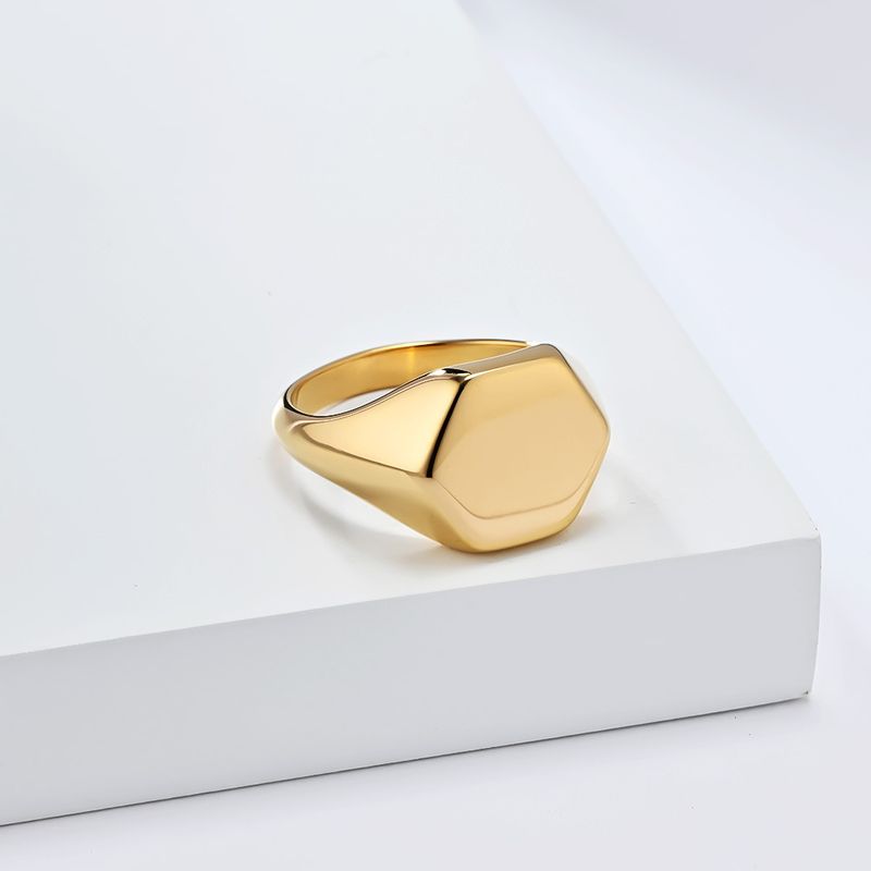 INS kalt neutral stil sechseckigen dichtung titanium stahl ring ring für männer und frauen einfache glänzend hohe grade geometrische design_voghion.com