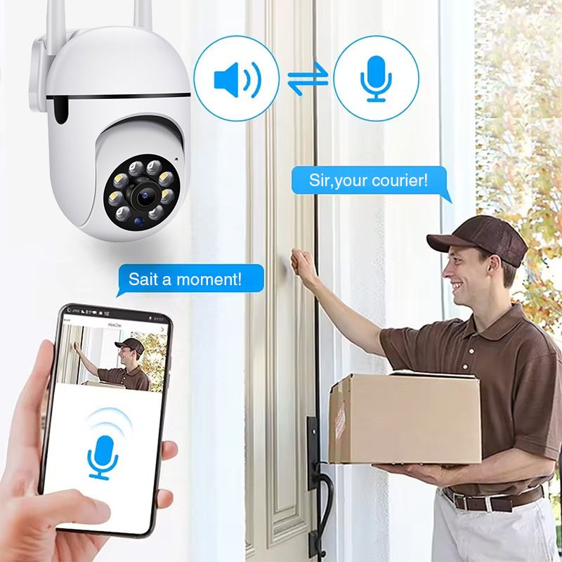 360 Degree Wireless WiFi Home Remote Monitoring HD Bulb Style Security Camera A7_voghion.com