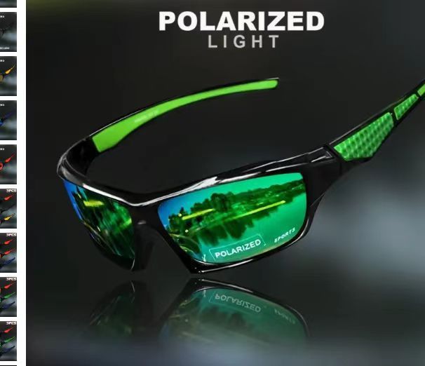 Polarisierte Sonnenbrille für Herren, bunter Film, für den Außenbereich, Nachtsicht, Fahrer, Radfahren, Sportbrille_voghion.com