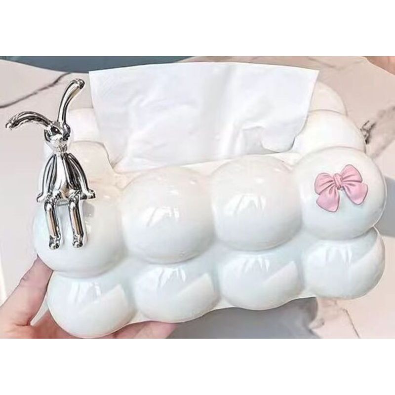High-grade PP Material Living Room Light Luxury Tissue Box Creative Home Desktop Ornament_voghion.com
