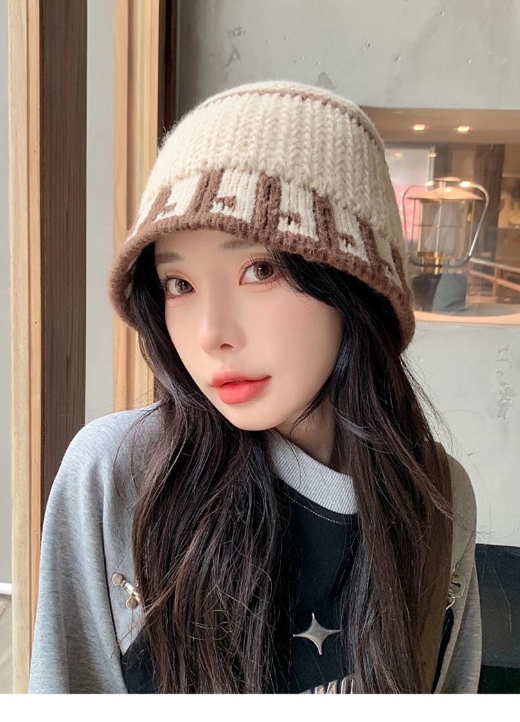 2025 New Korean Style Color Block Fisherman For Women, Autumn And Winter Ear Protection, Warm, Simple, Versatile, Face_voghion.com