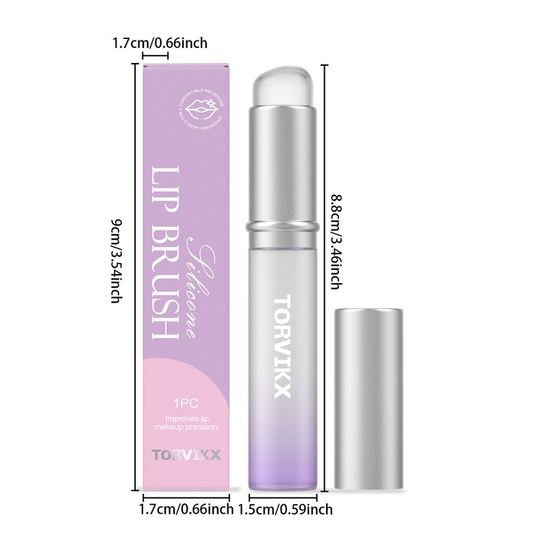 TORVIKX Gleichmäßiges Auftragen von Make-up, bequem, leicht zu reinigen, langlebig, praktischer Lippenpinsel aus Silikon_voghion.com