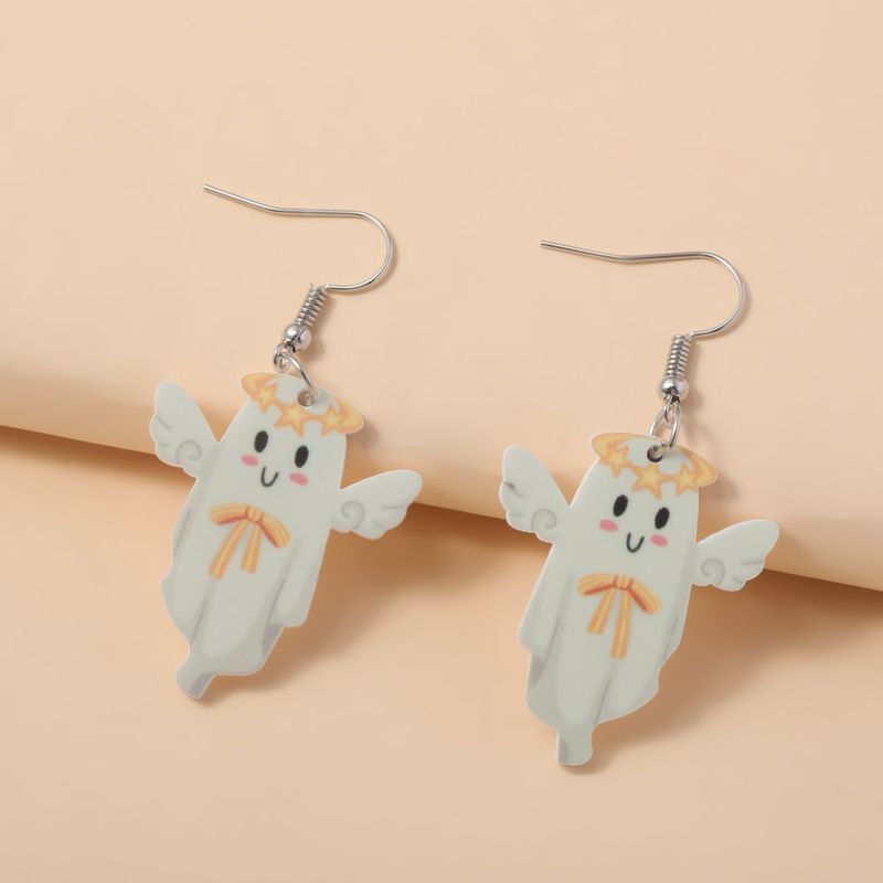 Nuovi orecchini in acrilico ecologici completamente gestiti, gioielli personalizzati per orecchie a forma di zucca fantasma di Halloween_voghion.com