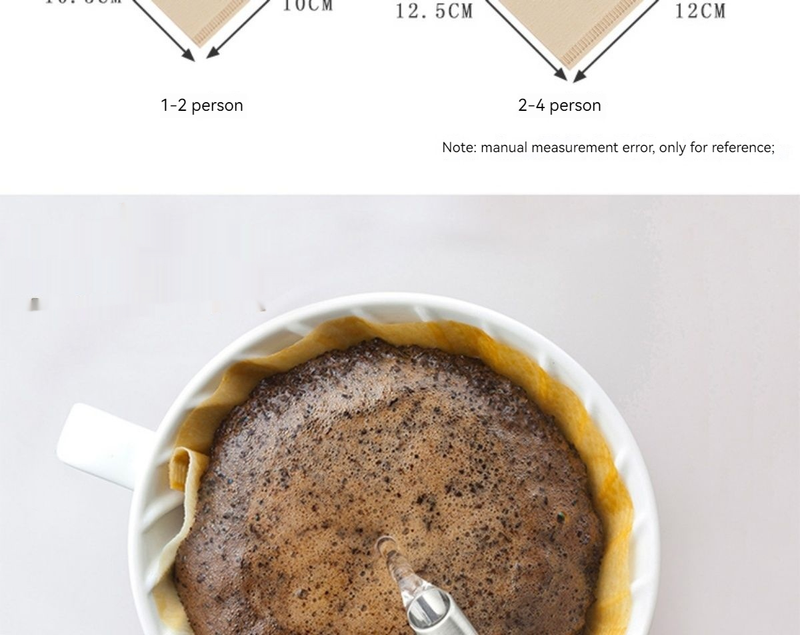 Japan hand brewed coffee drip filter paper V60 thickened hemp fiber 100 sheets_voghion.com