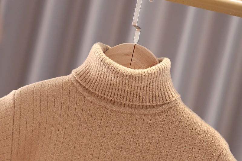 Kanner Nerz Pelzmantel Jongen a Meedercher Baby Mat Fleece Base Mantel Turtleneck Pullover Warm_voghion.com