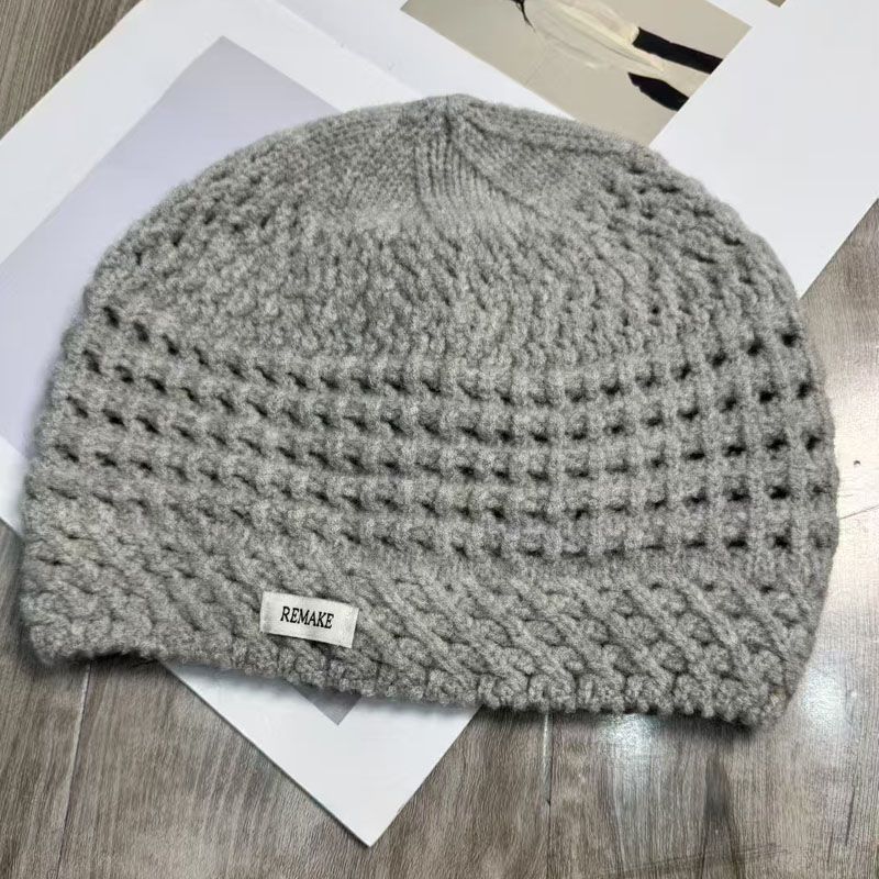 Cappello invernale caldo e alla moda lavorato a maglia, stile casual, cappello da donna alla moda e trendy, cappello da pescatore versatile per studenti in autunno_voghion.com