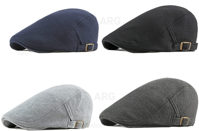 Men Flat Cap Gatsby Ivy Irish Wool Newsboy Hat Hunting Cabbie Hat Adjustable_voghion.com