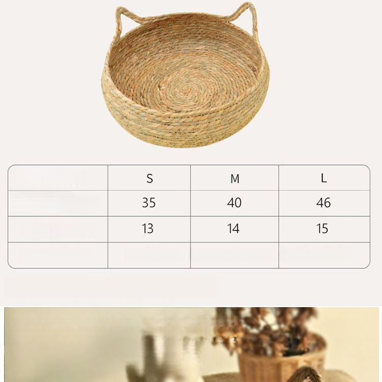 Tappetino tiragraffi universale Nest Four Seasons fatto a mano in paglia per gatti, produzione estiva, rimovibile e lavabile_voghion.com