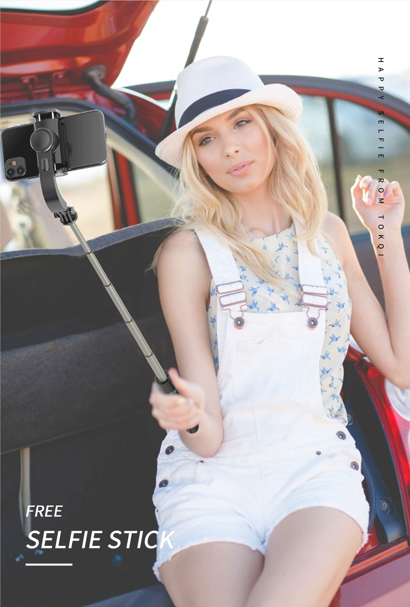 Universalledsstabilisator med selfiestick, lämplig för iPhone bärbar handhållen, universalled med tripp_voghion.com