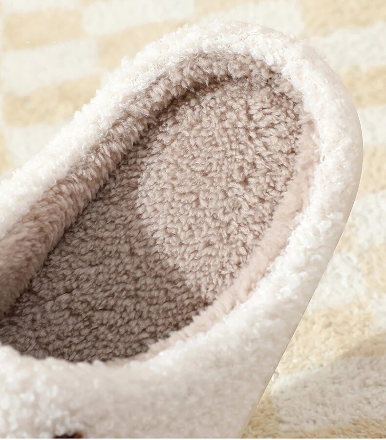 New Christmas Women Elk Cotton House Girl Fur Cute Cushion Slides Bedroom Ladies Men Plush Shoes Winter Slippers_voghion.com