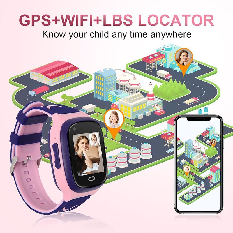 2024 Smart Kid 4G Sim Card Video Call SOS GPS Location Student Watch For Children Boy Girl Smartwatch_voghion.com