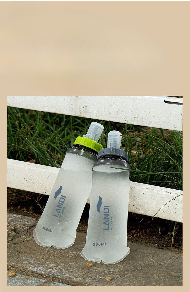 Landy Outdoor Sports Borraccia portatile pieghevole morbida da 350 ml per trail running ed escursionismo_voghion.com