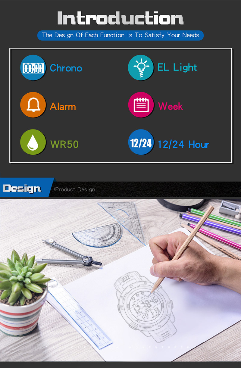 New Trendy Large Screen LED Display Digital Time Electronic Silicone Watch_voghion.com