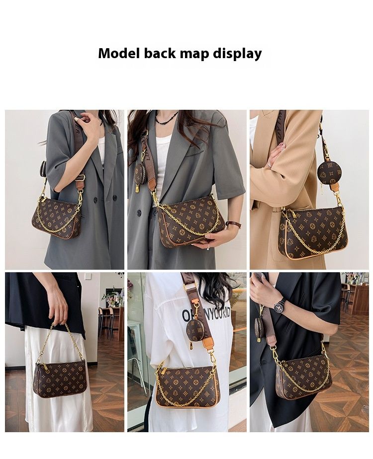 Borsa da donna 2024 nuova borsa a tracolla stampata popolare piccola quadrata versatile tracolla larga borsa da donna a spalla singola_voghion.com