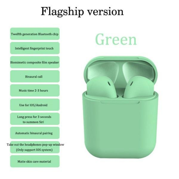NEW Macaron i12 TWS Bluetooth Sports Fashion Headphones with Charging Box_voghion.com