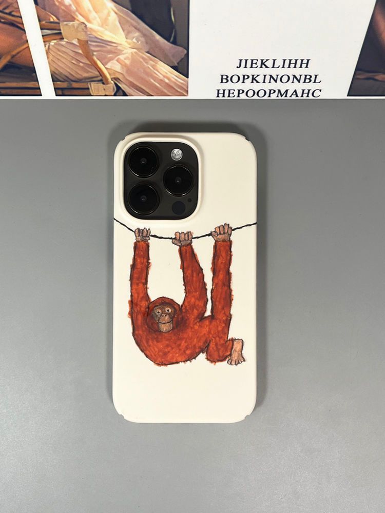 【Design resistente alle cadute】 Carino Gorilla 16promax Telefono iPhone 15 Pellicola 14 Custodia rigida 13 Uomini 12 Donne 11 Niche Xr_voghion.com