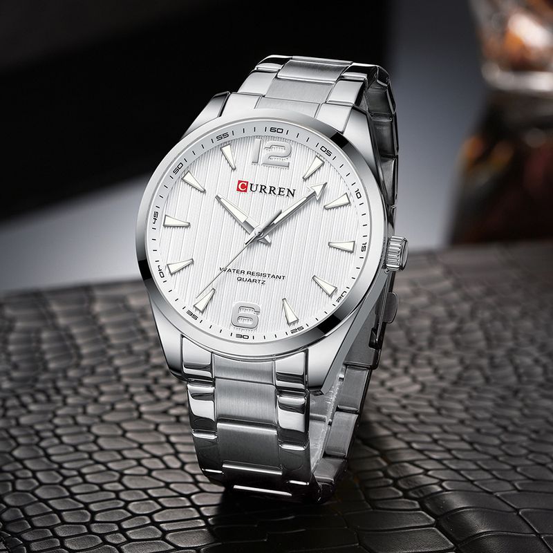 Klassische, wasserdichte Herrenuhr mit großem, rundem Zifferblatt, Edelstahlarmband und minimalistischem Design für Business und Freizeit_voghion.com