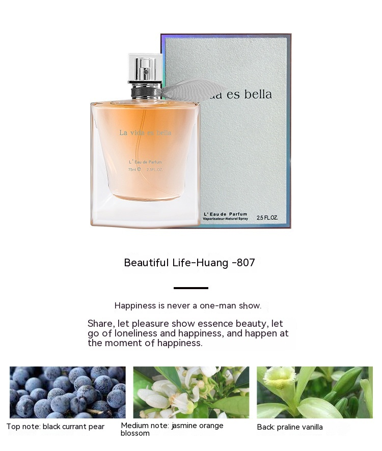 Marca bela vida senhora verdadeiro amor rosa fragrância perfume duradouro 75ml_voghion.com