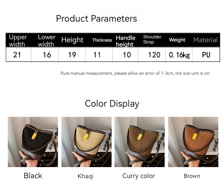 Spring/Summer Women's Matte Bucket High End, Large Capacity, One Shoulder, Crossbody, Elegant, Small Handheld Underarm_voghion.com