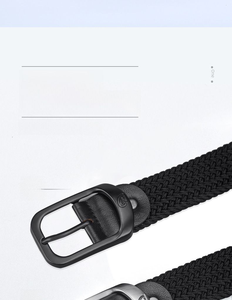 Unisex Hole-free Punch-free Men's And Woven Elastic Canvas Women's All-match Student Trendy Belt_voghion.com