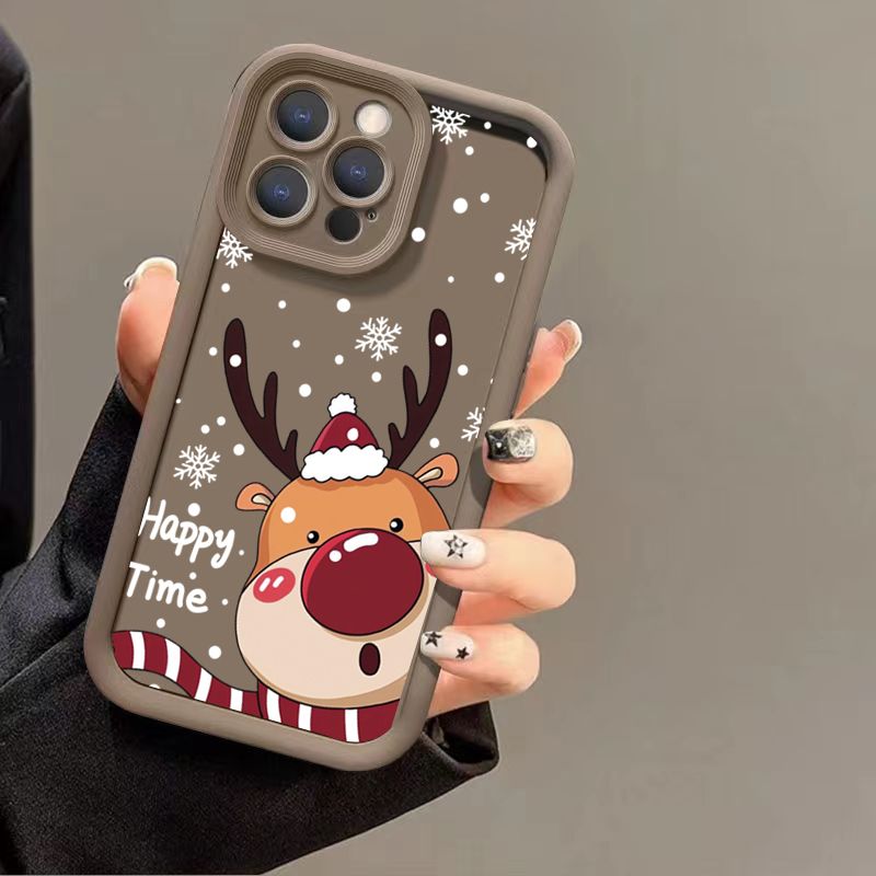 Christmas Elk Deer Print Graphic Phone Case For IPhone 17 16 Pro Cases For IPhone Air 16 15 14 13 12 11 Pro Max 16 15 14 Plus 13 Cover_voghion.com