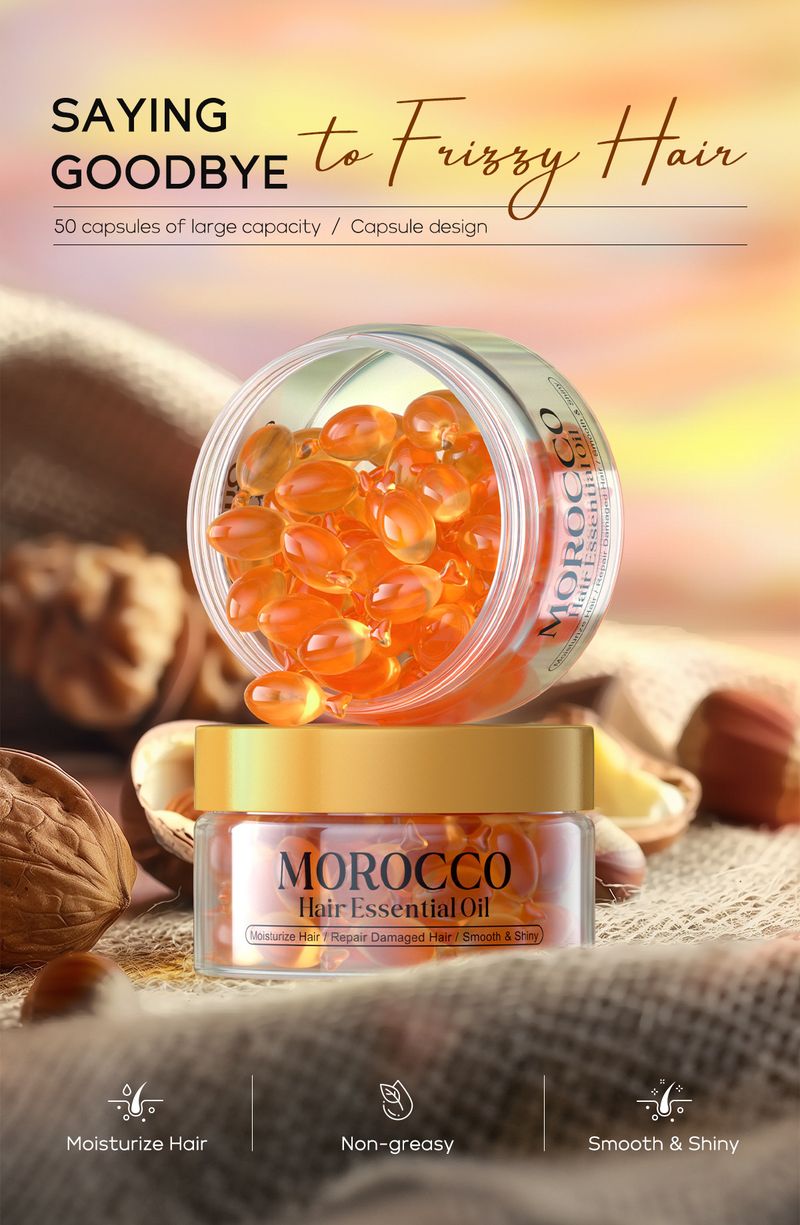 Scrub e trattamenti per il corpo Nuovo prodotto QUIYUM Olio essenziale per la cura dei capelli marocchino Capsule 50 capsule*1 ml Colorazione per capelli Verticale Morbida_voghion.com