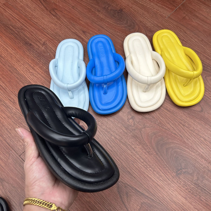 Damenschuhe Original Single Flat-Bottom-Sehnenboden Damen-Hausschuhe Einfache Flip-Flops Open-Toe-Damenschuhe_voghion.com
