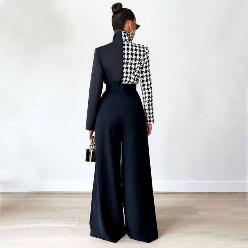 Damenbekleidung, drapiert, locker, schmal, weites Bein, einfarbig, gerader Stil, modische Freizeithose_voghion.com