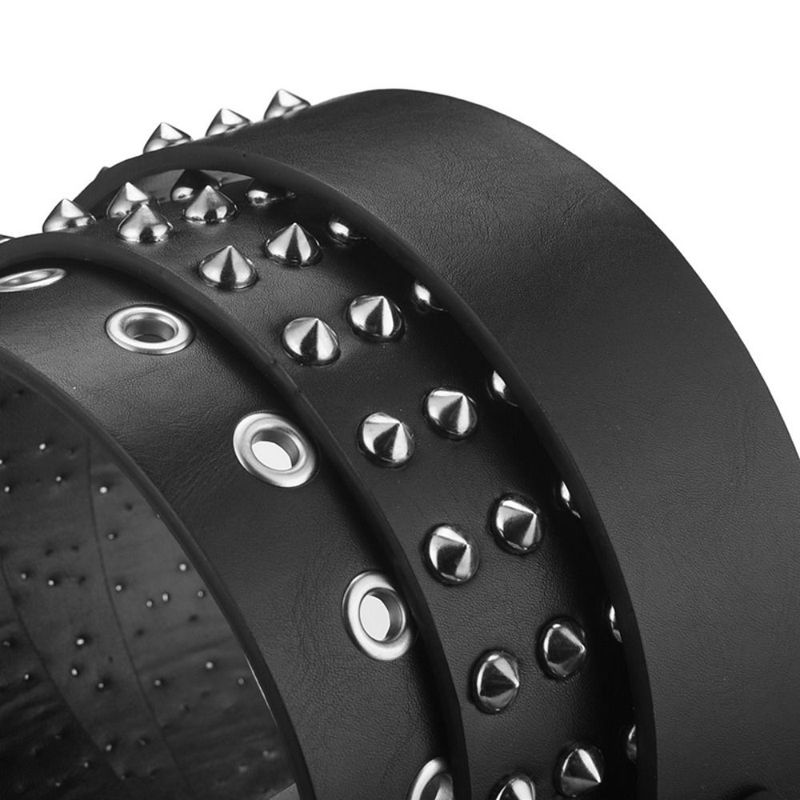 HOT Rivet Belt Metal Pyramid Straps Men Women Punk Rock Hardware Jeans Designer Waist Belts_voghion.com