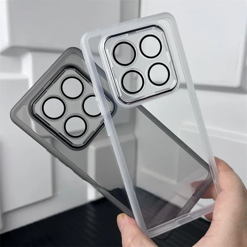 Zachte siliconen transparante lens beschermende achterkant voor Redmi Note 14/13 Plus 4G 5G POCO X7 X6 F7 F6 Pro TPU telefoonhoesje_voghion.com