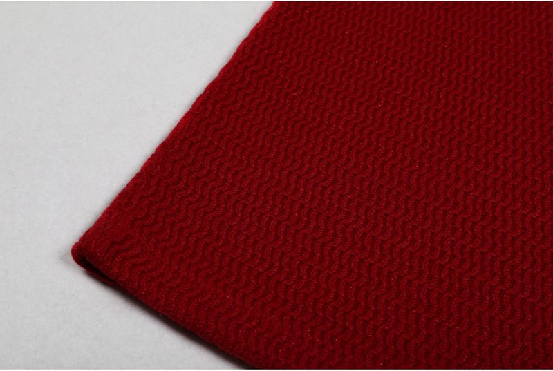 Completo cardigan in maglia con paillettes e perline e gonna alla moda – Coordinato scintillante primavera/autunno (rosso/nero/bianco, S-XL)_voghion.com