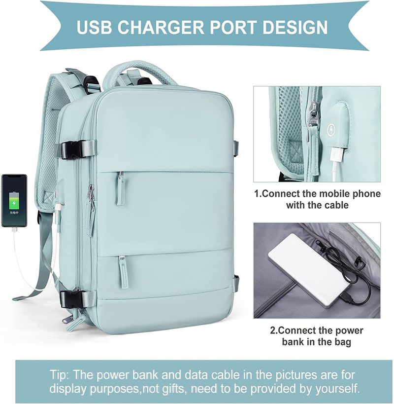 Large capacity men's and women's travel and leisure backpack 15.6 inch computer backpack USB independent shoe compartment waterproof_voghion.com