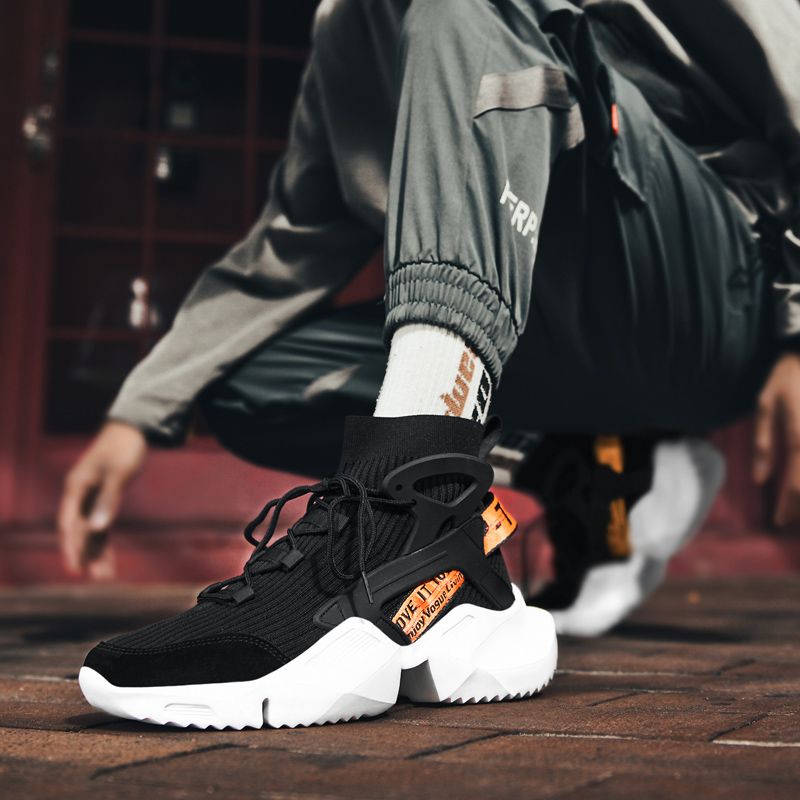 Atmungsaktive Joggingschuhe aus Mesh für Herren, übergroße Wanderschuhe, Herrenschuhe, High-Top-Socken-Sneakers, trendige Hip-Hop-Sportschuhe für Herren_voghion.com
