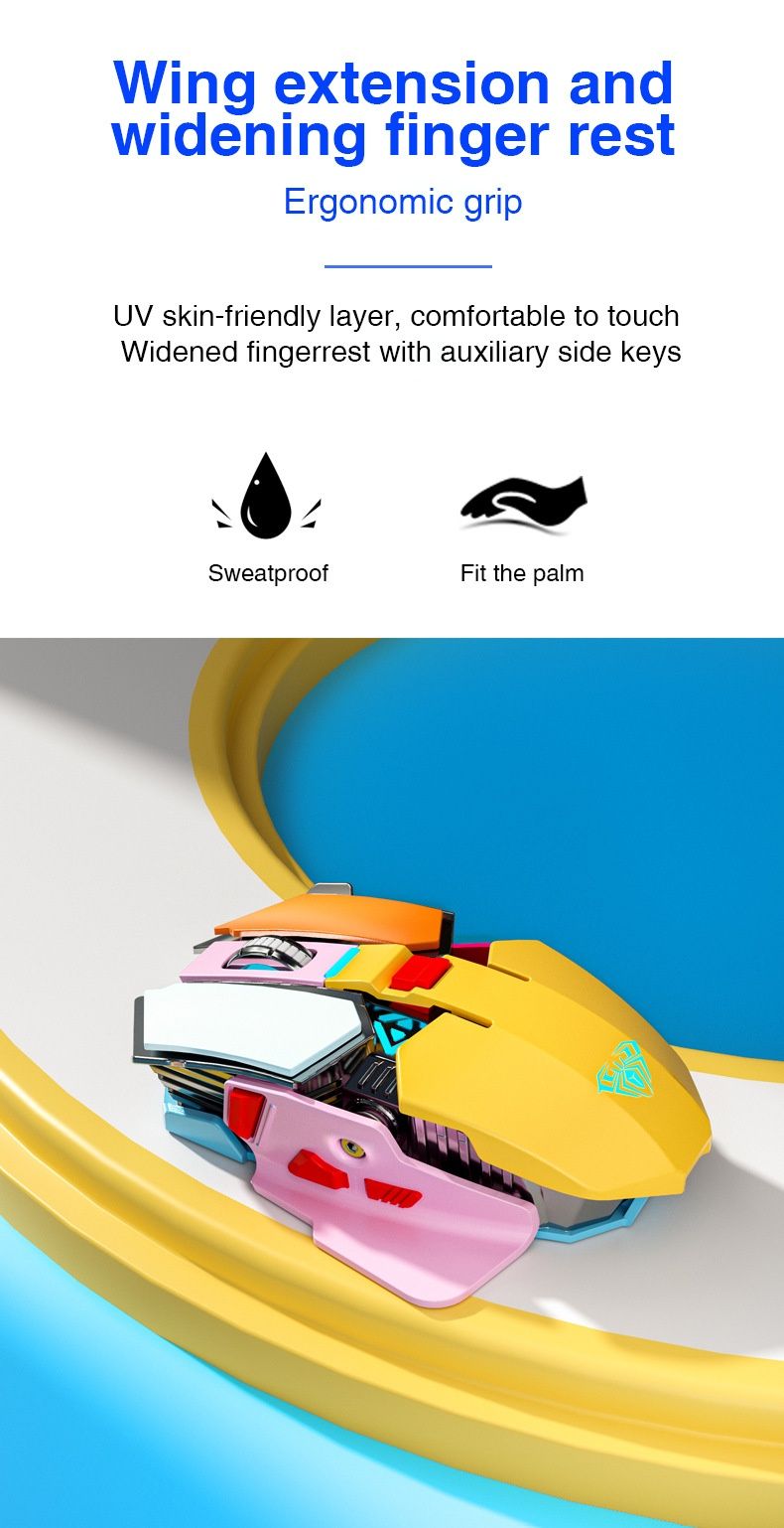 Digitex Digitex Wolf Spider SC300 Wireless Mouse Rechargeable Laptop Desktop Computer Mechanical Metal E-Sports Gaming Cross-Border_voghion.com