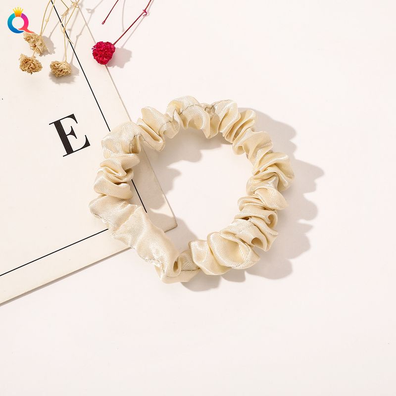 Vendita calda grande scrunchie in raso fresco tinta unita cordoncino sottile colore Dinza coda di cavallo palla cerchio per capelli_voghion.com
