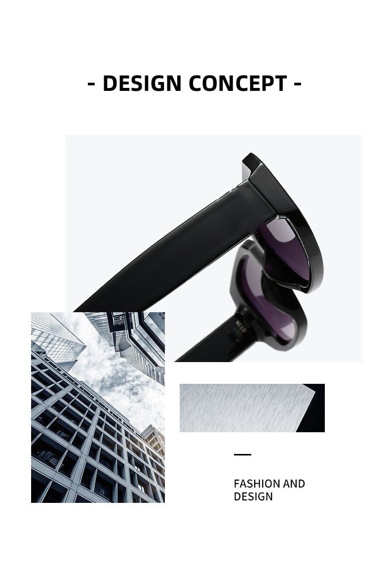 Lunettes de soleil unisexes tendance, monture carrée décontractée, idéales pour le shopping et la conduite, 6263_voghion.com